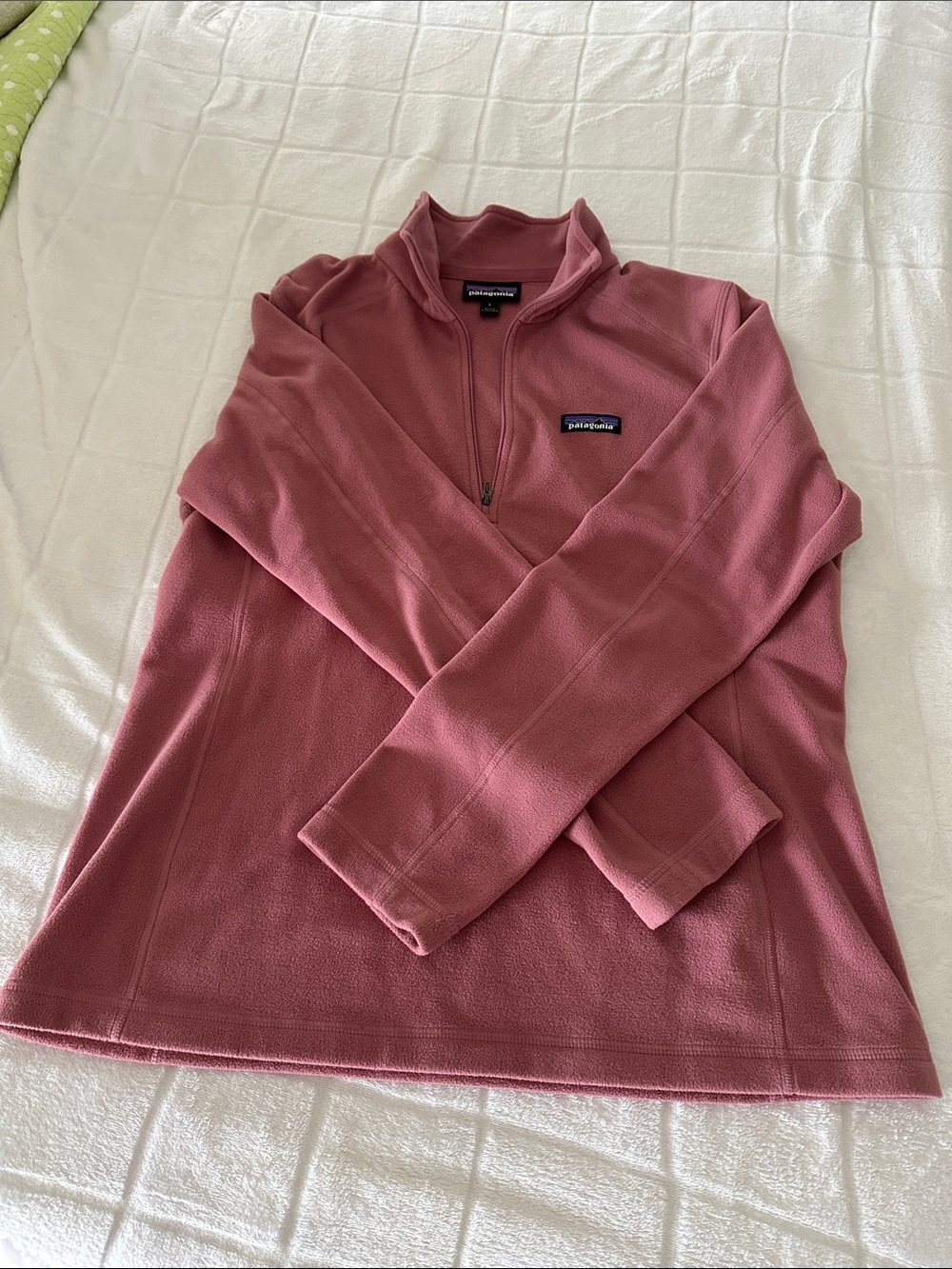 Patagonia Micro D 1/4 zip Rose Fleece Pullover Large